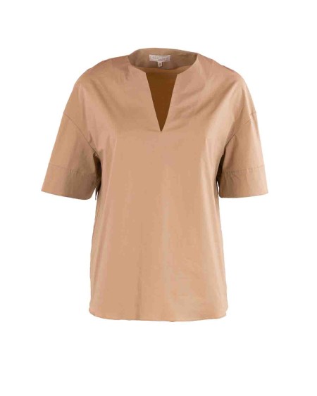 Shop ANTONELLI  Shirt: Antonelli "Bartolomeo" shirt
Him shirt in cotton poplin.
3/4 sleeve.
V-neck".
Composition: 95% cotton, 5% elastane.
Made in Italy.. BARTOLOMEO L2538 135B-220